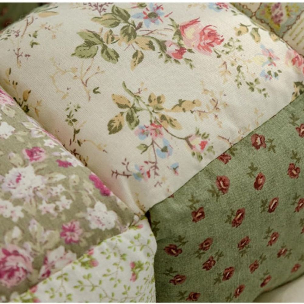 Floral Microfiber Quilted Sofa Cover