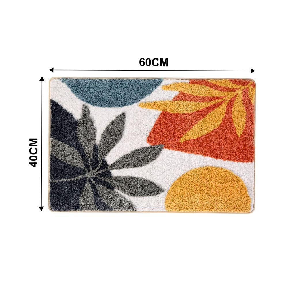 Floral Microfiber Non-Slip Bathmat