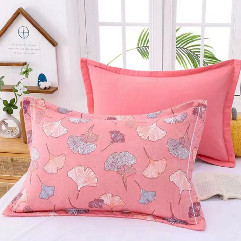 Floral Print Cotton Pillowcases Set of 2
