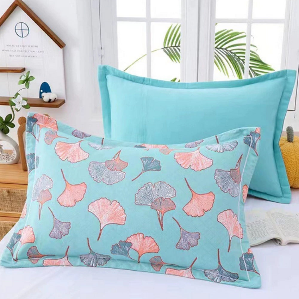 Floral Print Cotton Pillowcases Set of 2