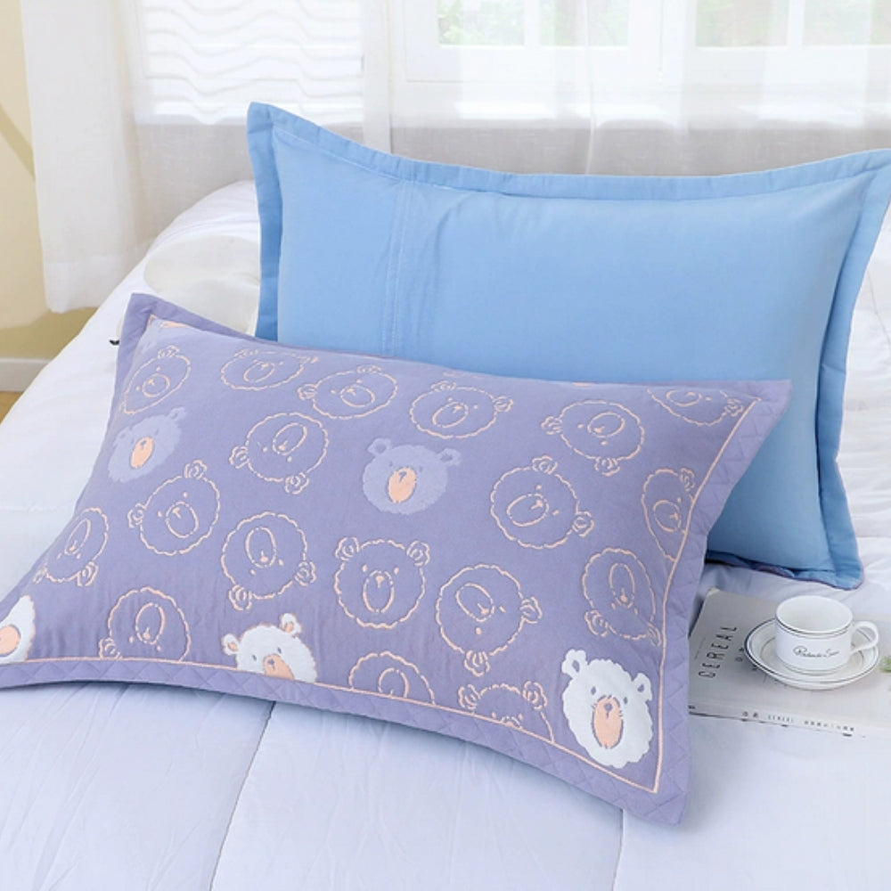 Floral Print Cotton Pillowcases Set of 2
