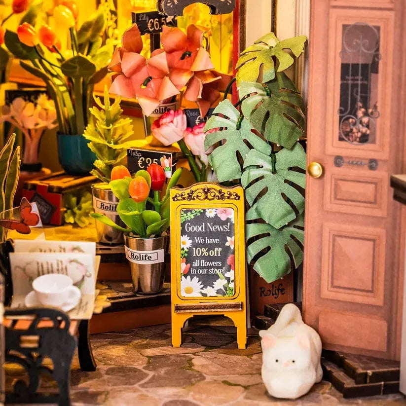 DIY Floral Corner Decorative Kit with Dust Cover