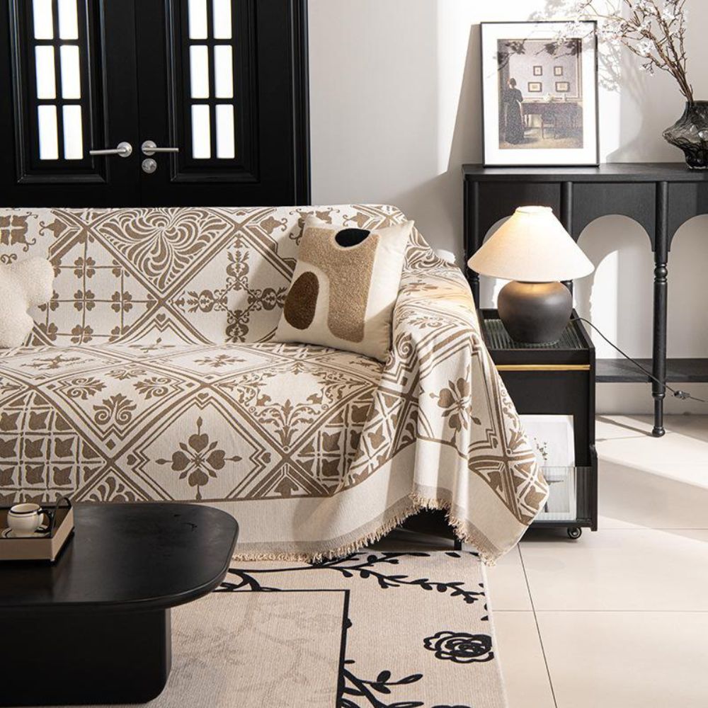 Florentine Pattern Chenille Sofa Cover
