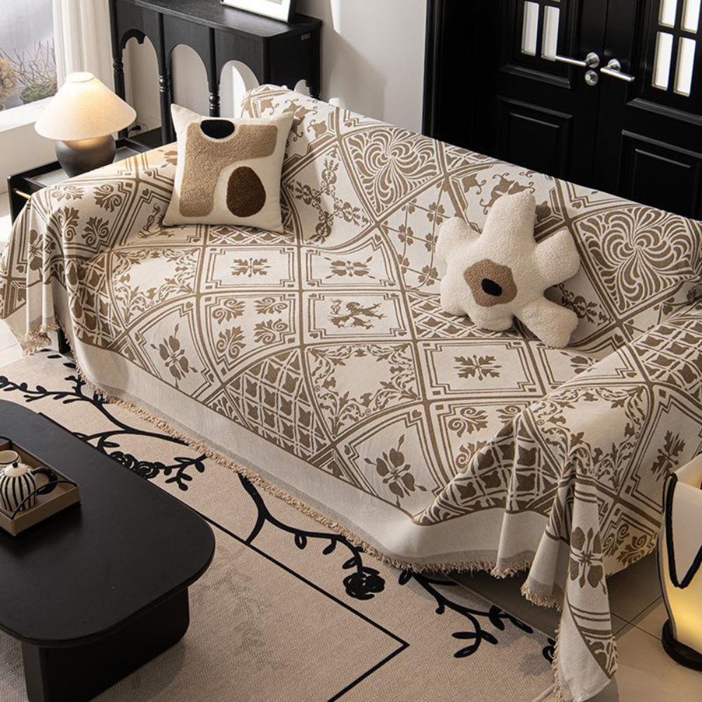 Florentine Pattern Chenille Sofa Cover