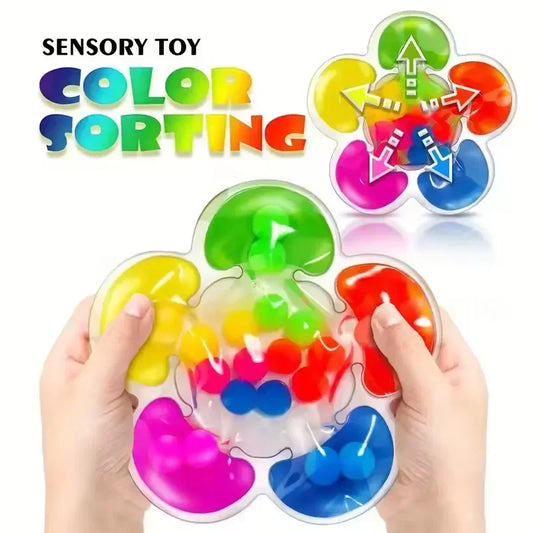 Flower-Shaped Color Sorting Toy for Preschool Learning