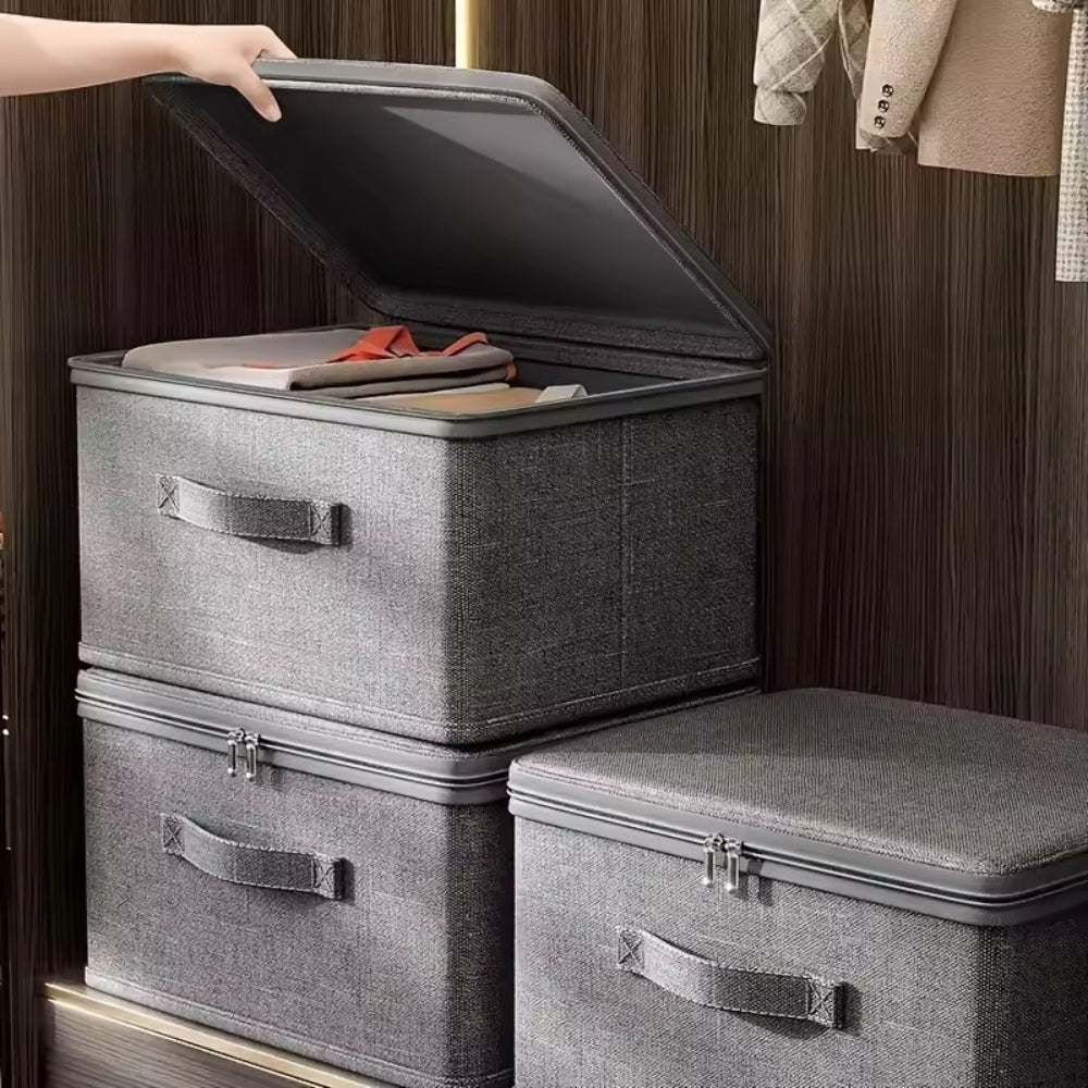 Foldable Fabric Storage Box for Clothes and Accessories