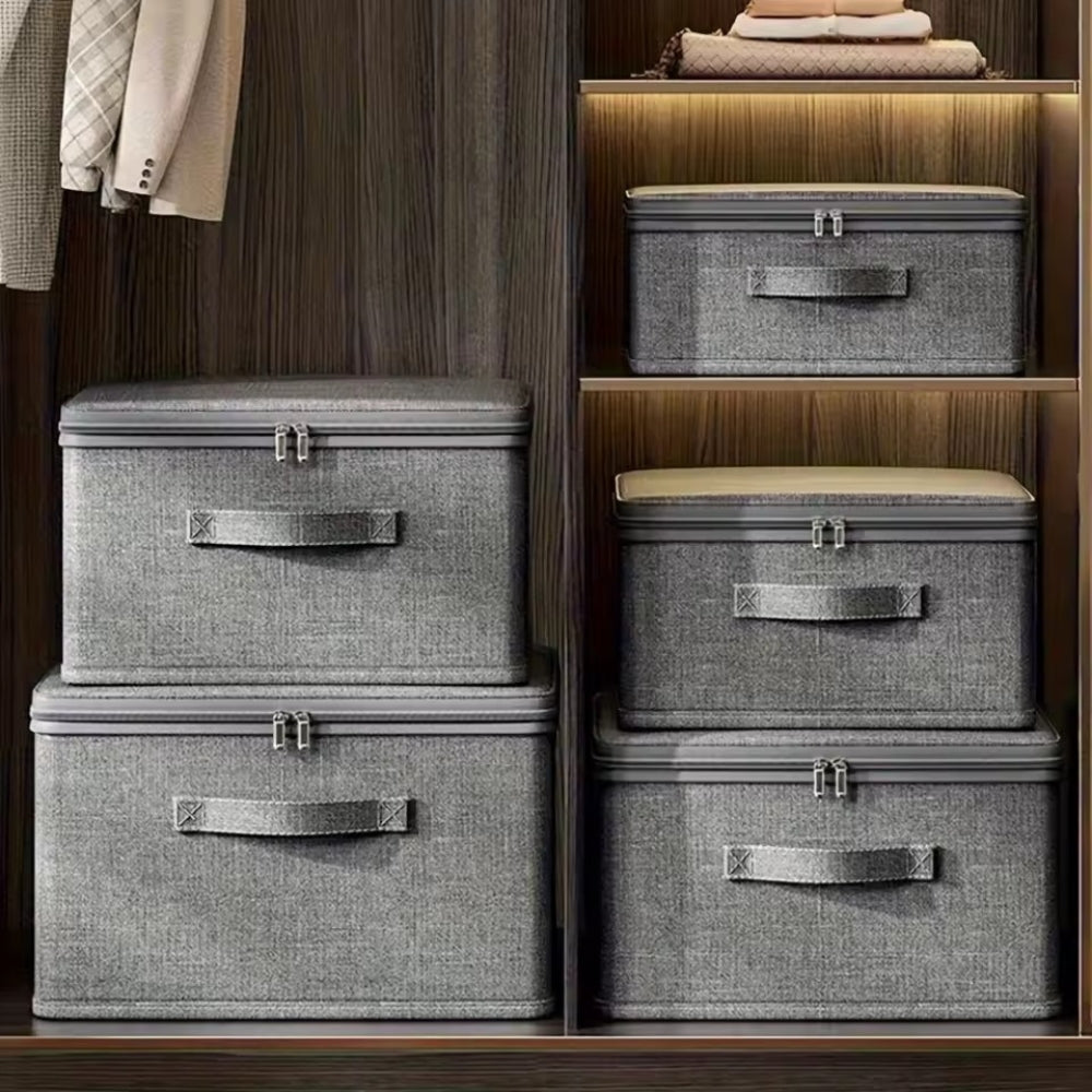 Foldable Fabric Storage Box for Clothes and Accessories