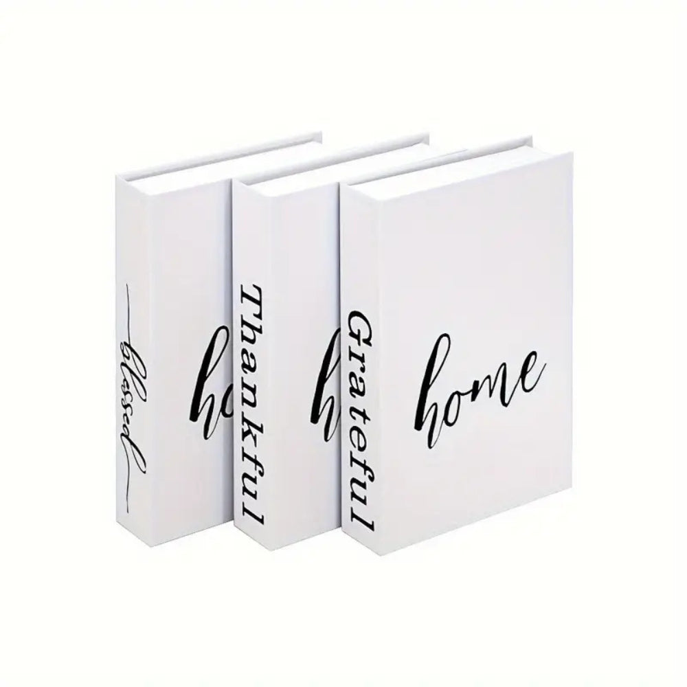 Decorative Faux Book Stack with Inspirational Quotes