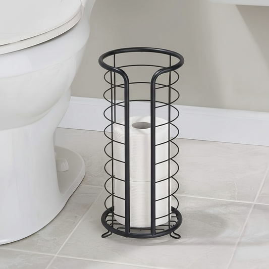 Freestanding Stainless Steel Toilet Paper Holder