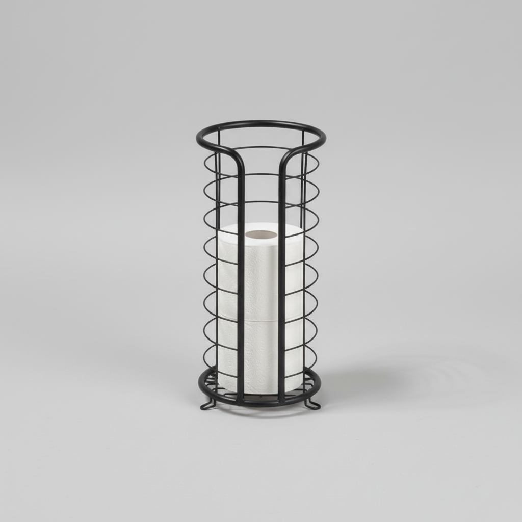 Freestanding Stainless Steel Toilet Paper Holder