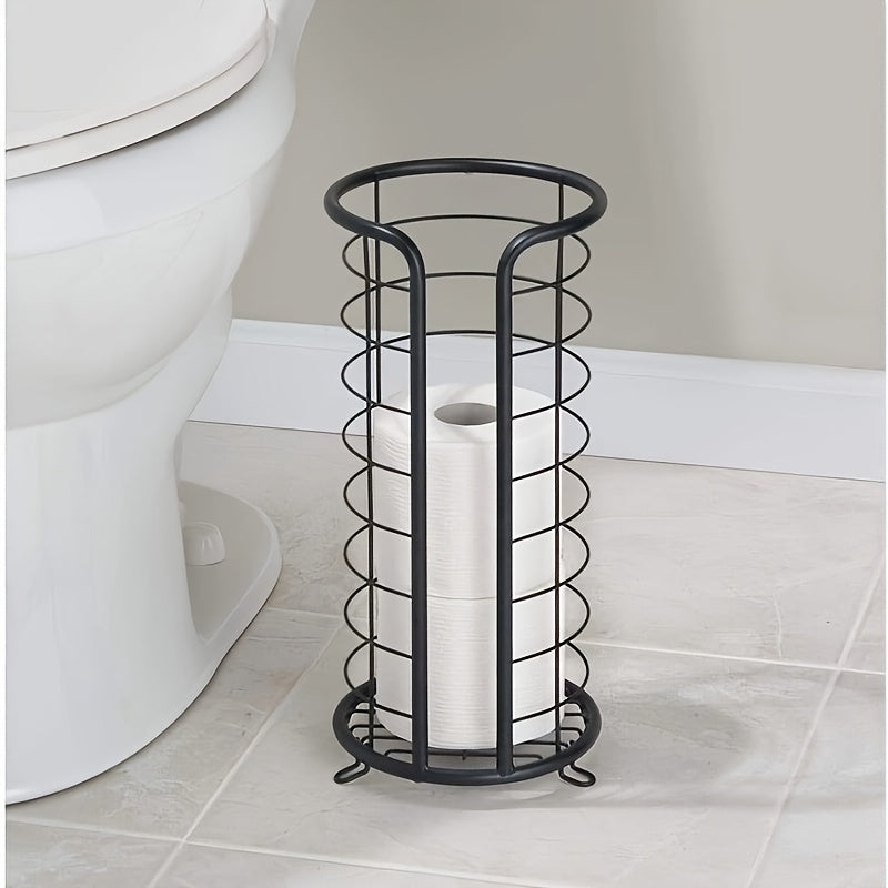 Freestanding Stainless Steel Toilet Paper Holder