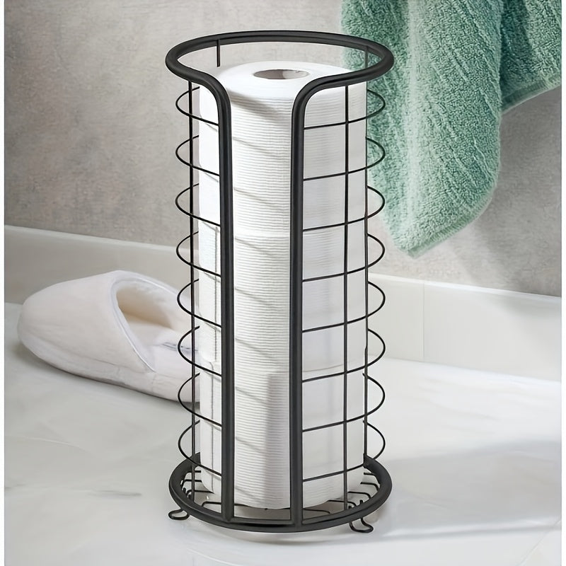 Freestanding Stainless Steel Toilet Paper Holder
