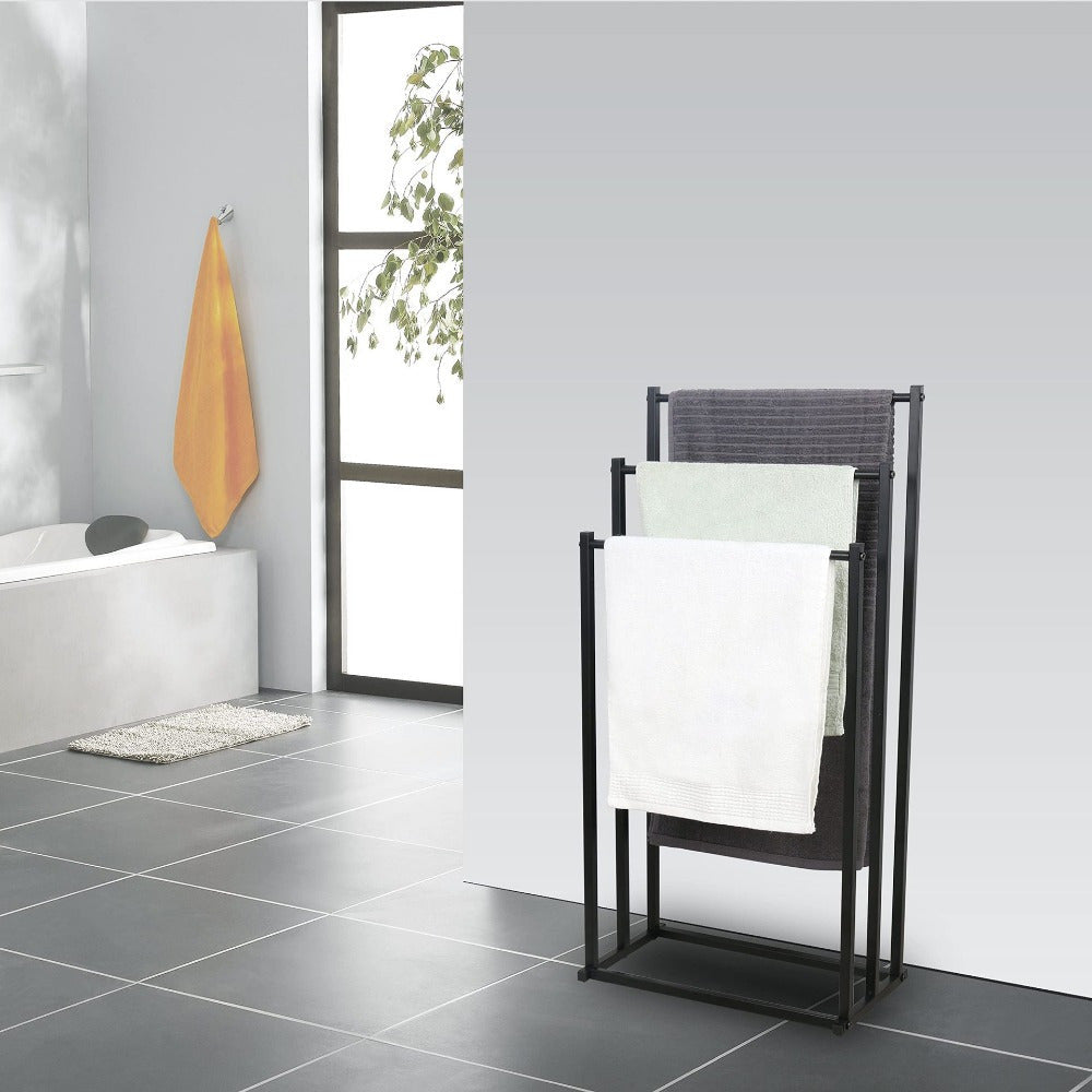 Freestanding Steel Towel Rack for Small Spaces