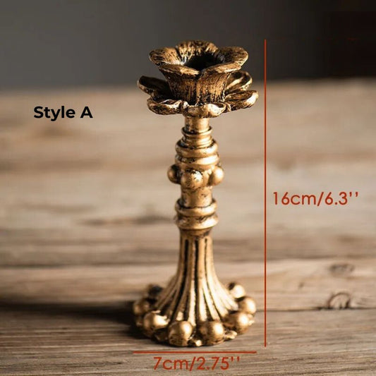 Rustic Gold Candle Holder for Scented and Pillar Candles