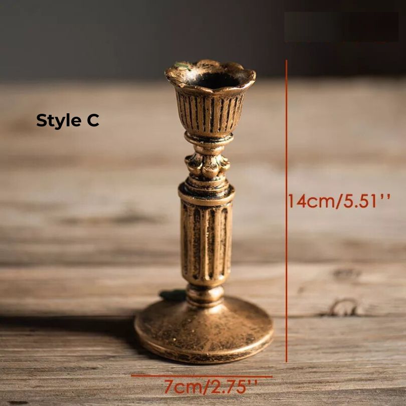 Rustic Gold Candle Holder for Scented and Pillar Candles