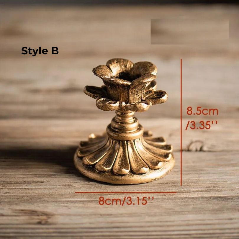 Rustic Gold Candle Holder for Elegant Home Decor