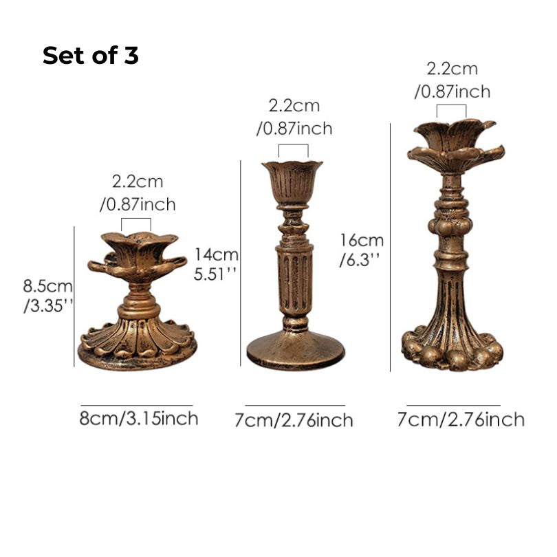 Rustic Gold Candle Holder for Elegant Home Decor