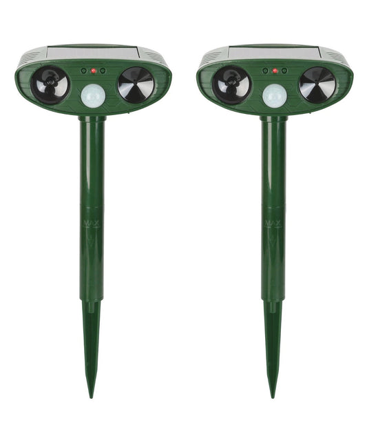 Solar Powered Ultrasonic Chipmunk Repeller with Motion Sensor