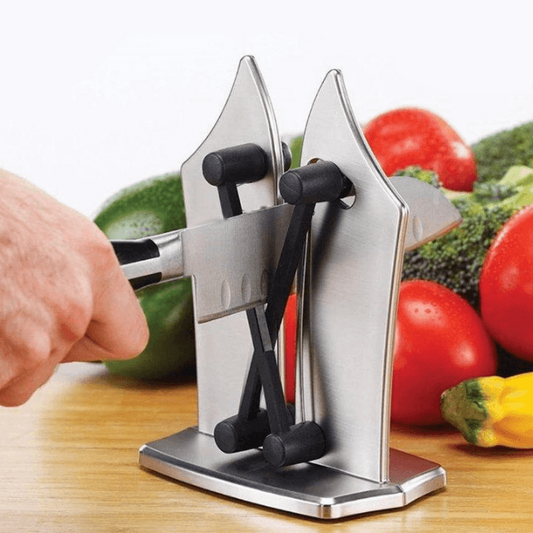 Compact Tungsten Carbide Knife Sharpener with Non-Slip Base