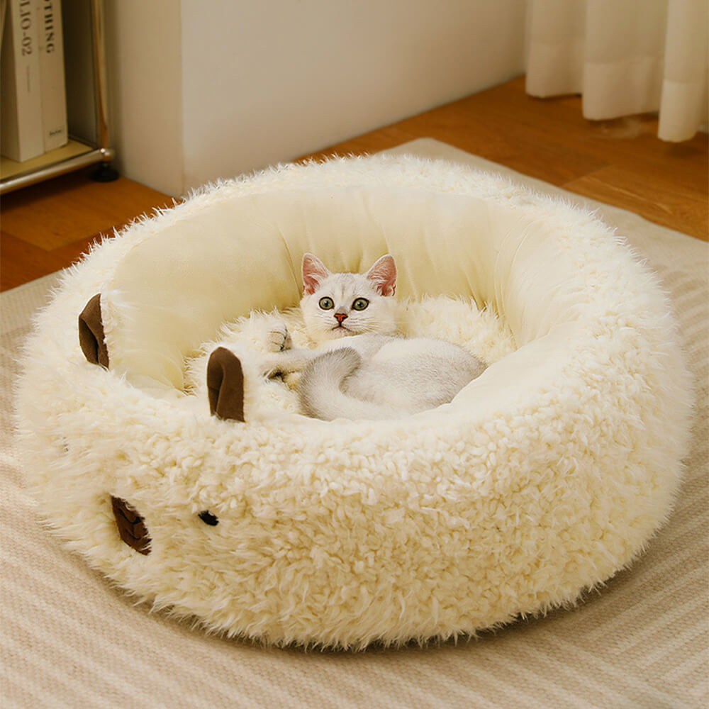 Alpaca-Shaped Soft Warm Dog and Cat Bed
