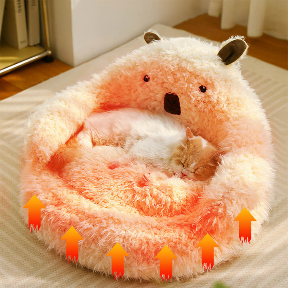 Alpaca-Shaped Soft Warm Dog and Cat Bed
