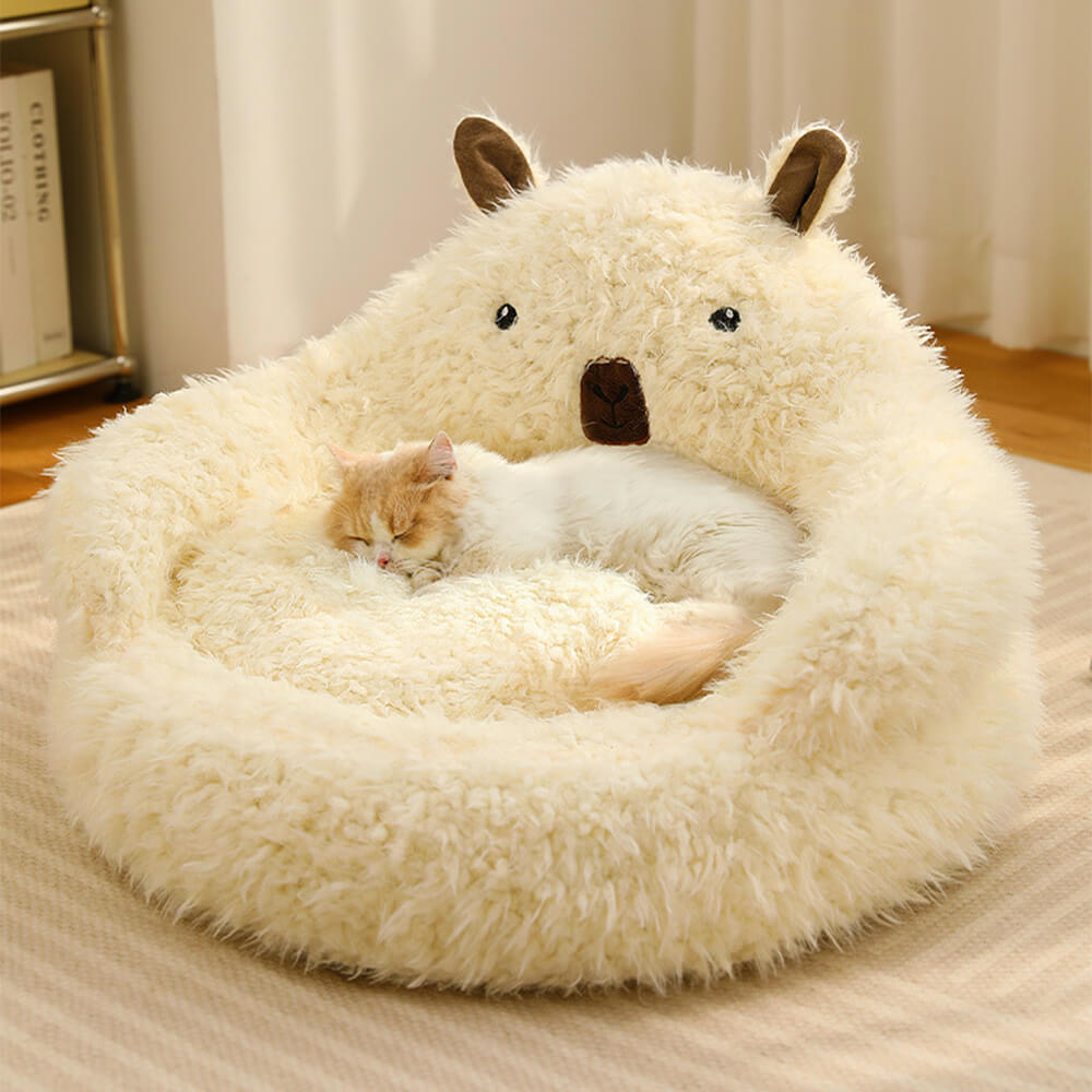 Alpaca-Shaped Soft Warm Dog and Cat Bed