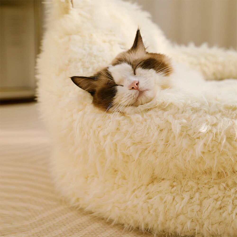 Alpaca-Shaped Soft Warm Dog and Cat Bed