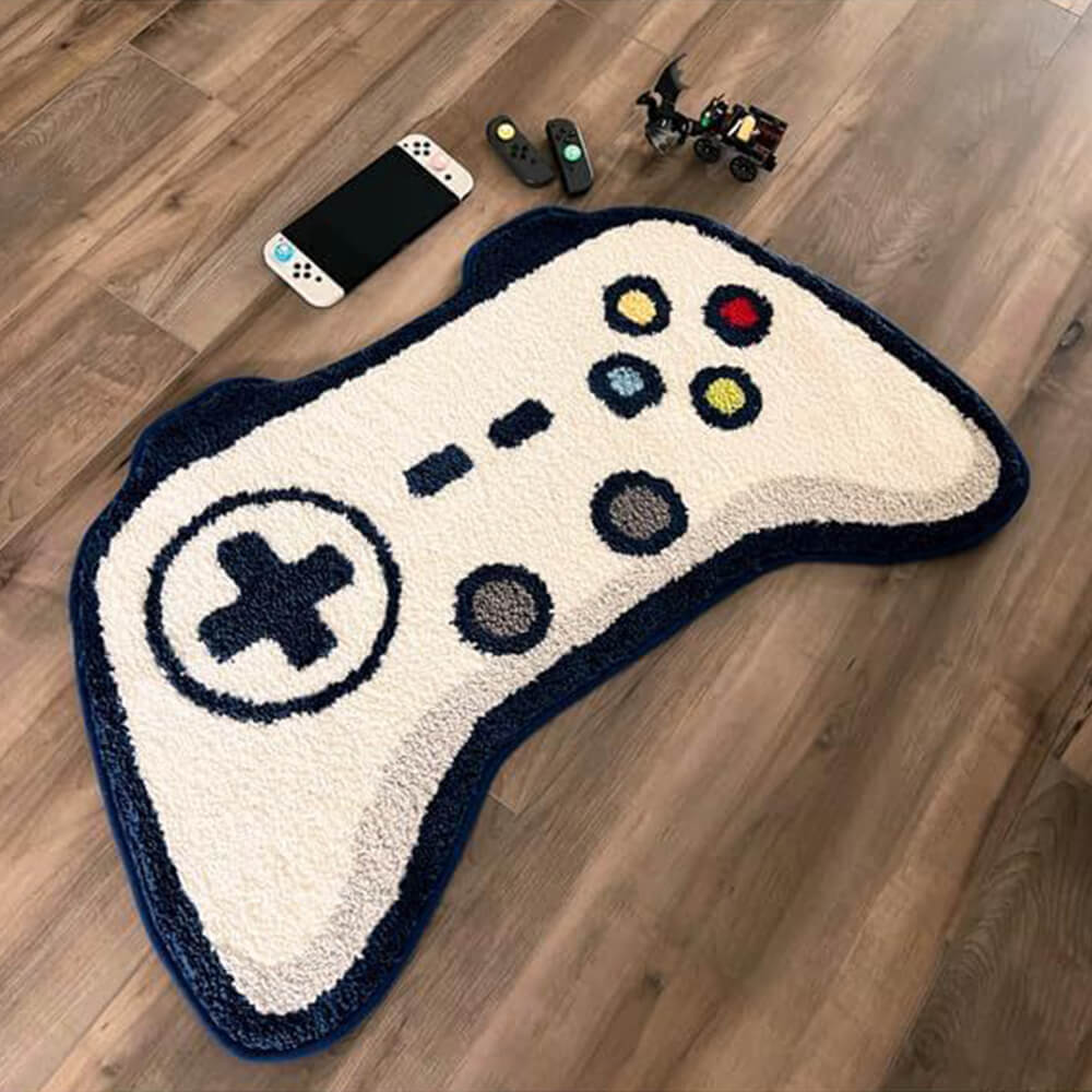 Game Controller Shaped Faux Cashmere Rug