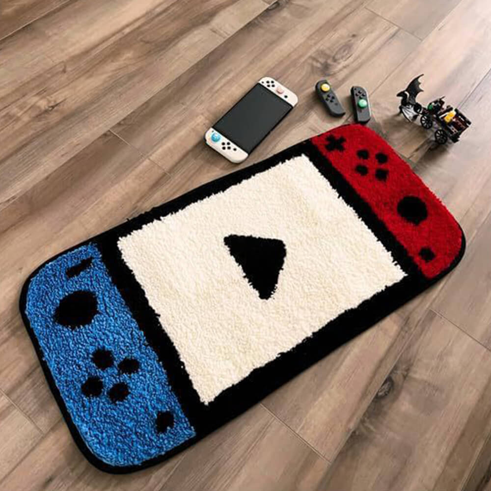 Game Controller Shaped Faux Cashmere Rug