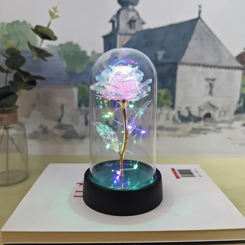 LED Light Artificial Rose Flower for Valentine's Day