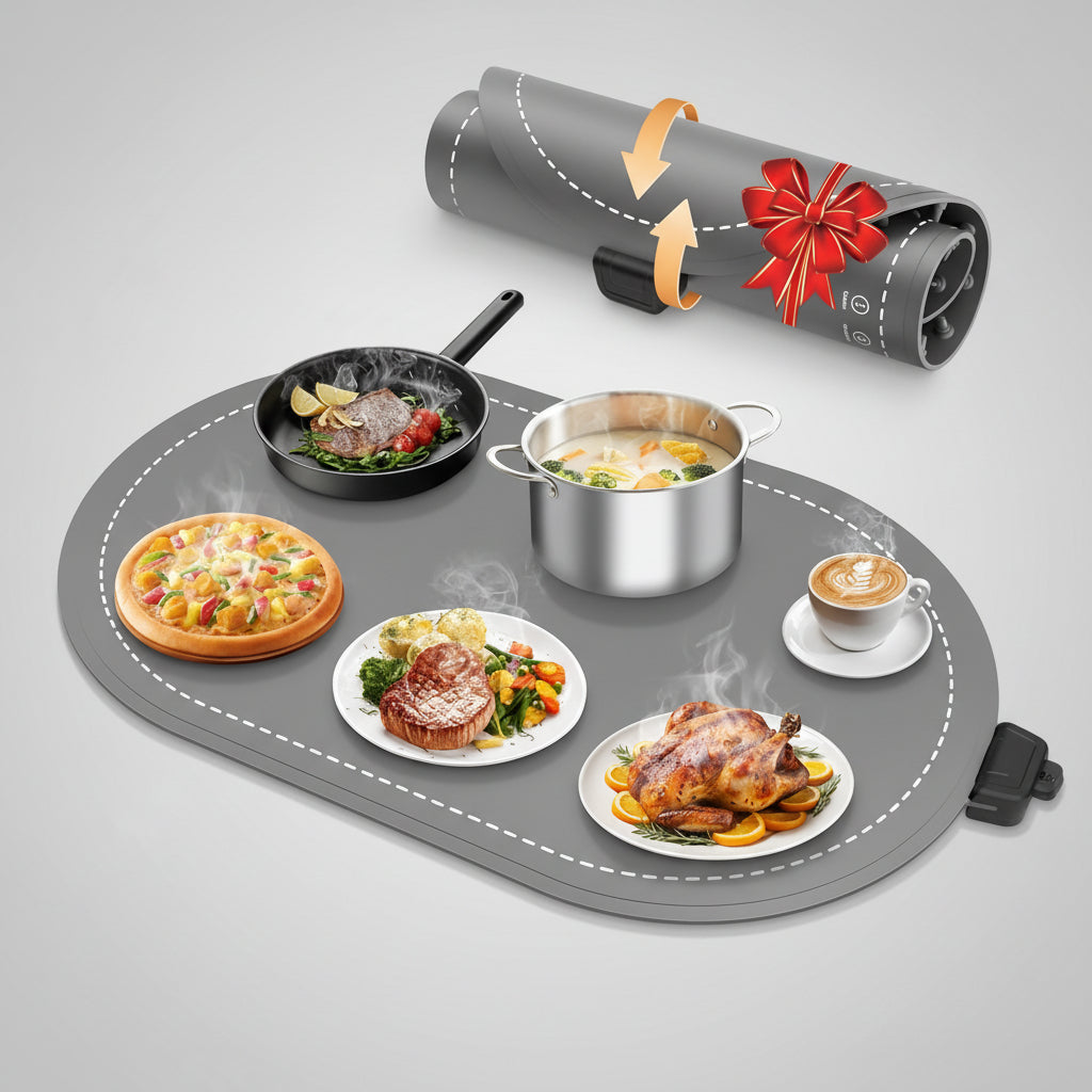 Electric Food Warming Mat with Adjustable Temperature Timer
