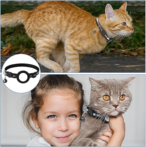 GPS Cat Tracker Collar with Quick Release and Reflective Nylon Design