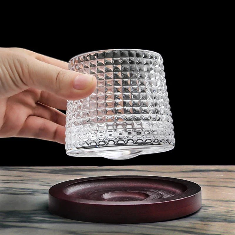 Rotating Geometric Crystal Whiskey Glasses - Set of 2