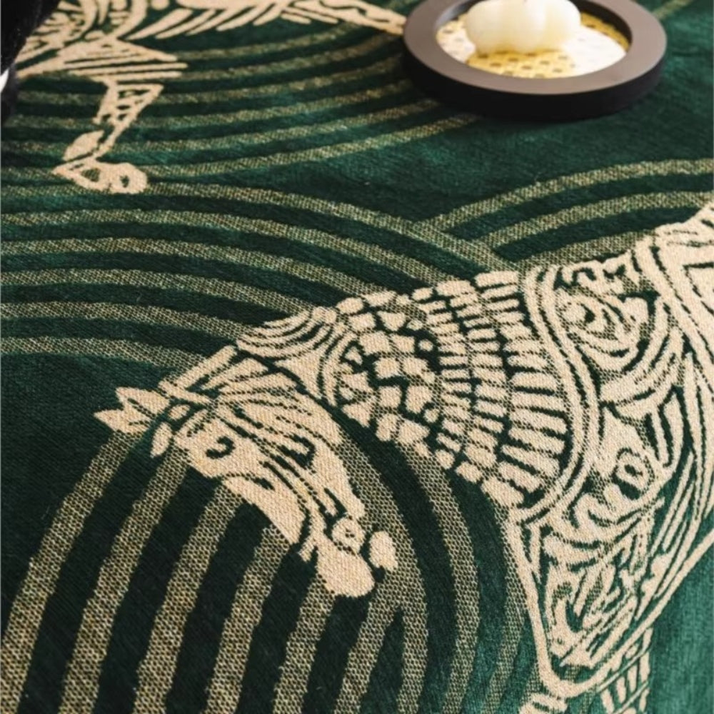 Chenille Horse Print All-Season Sofa Cover