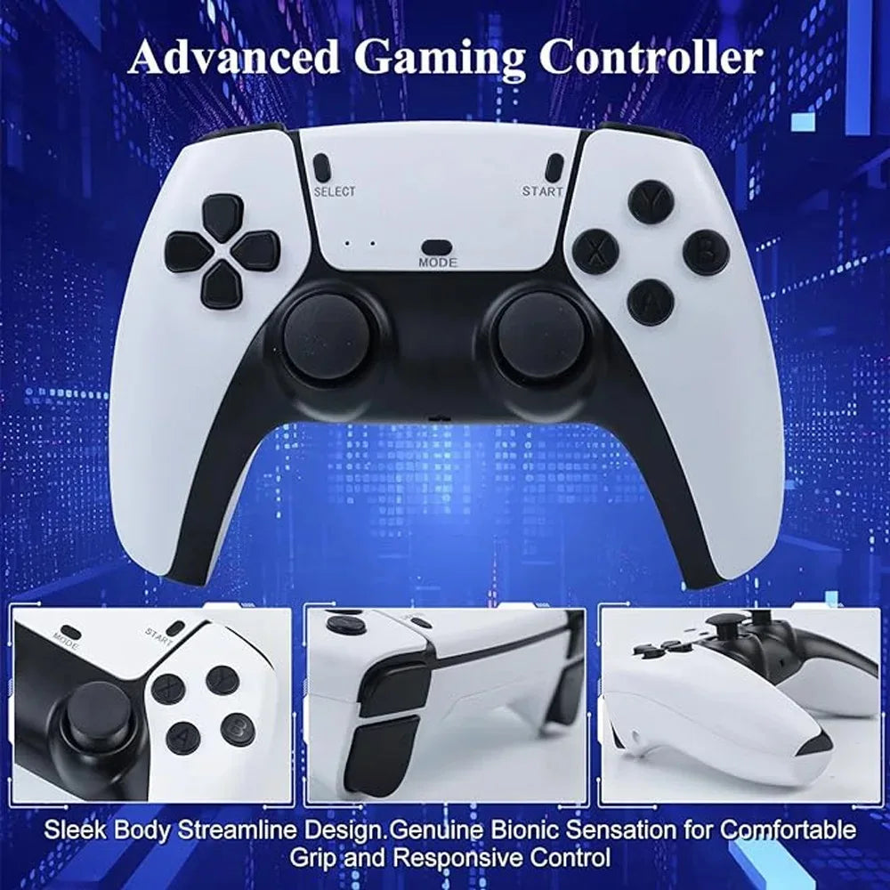 Wireless Retro HDMI Game Console with 20,000 Built-in Games and Dual Controllers