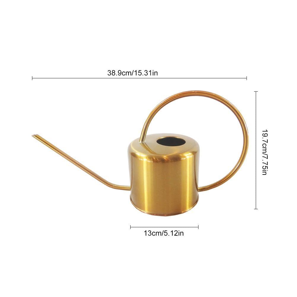 Gold Stainless Steel Watering Can for Houseplants