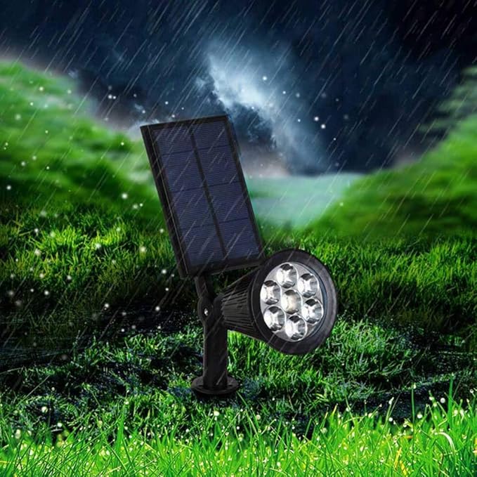 Solar LED Landscape Spotlight with 9 Color Options and Adjustable Head