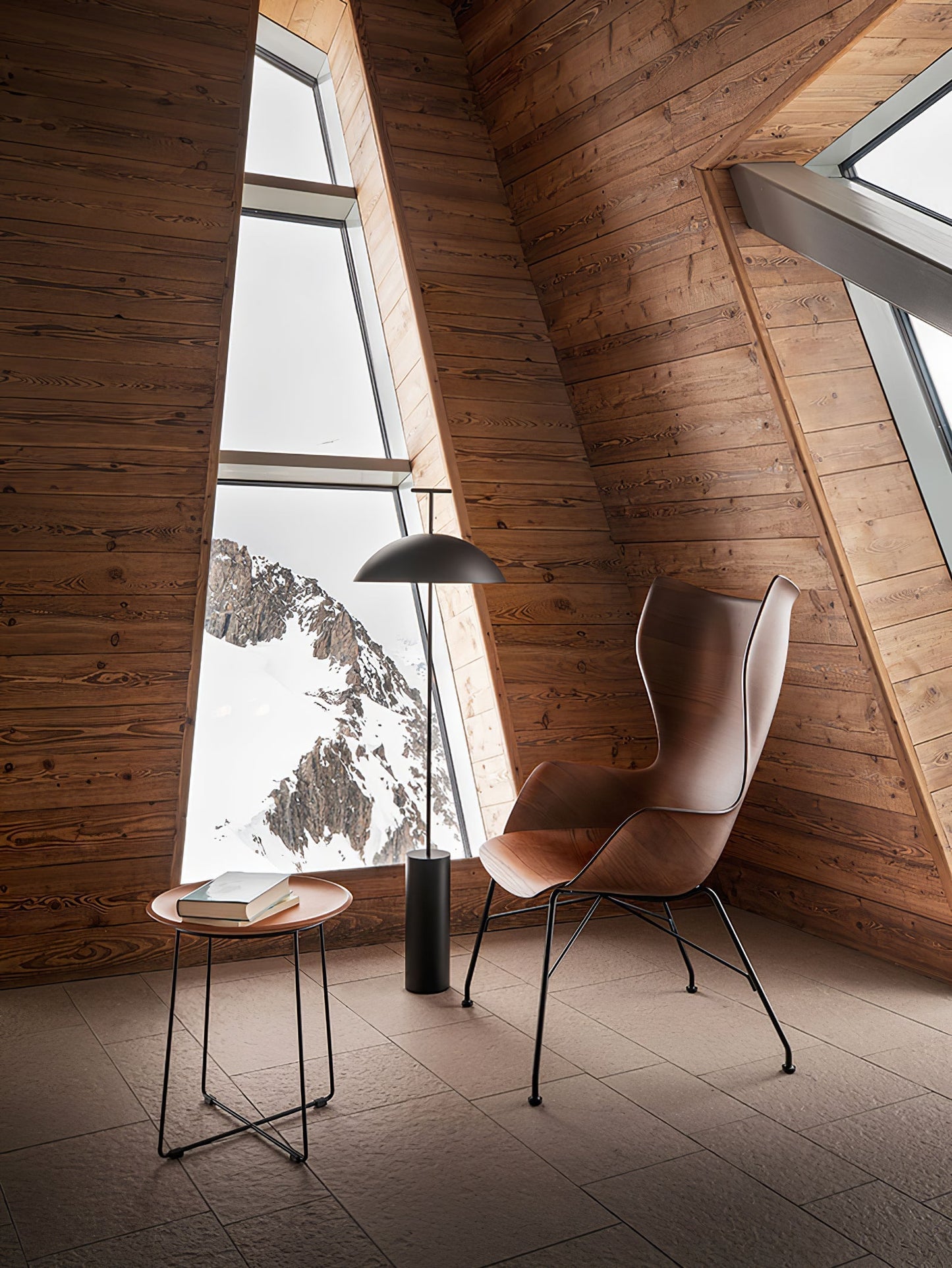 Modern Wood Floor Lamp with 15.7-Inch Shade