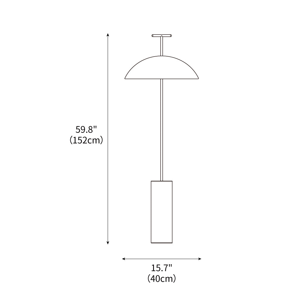 Modern Wood Floor Lamp with 15.7-Inch Shade