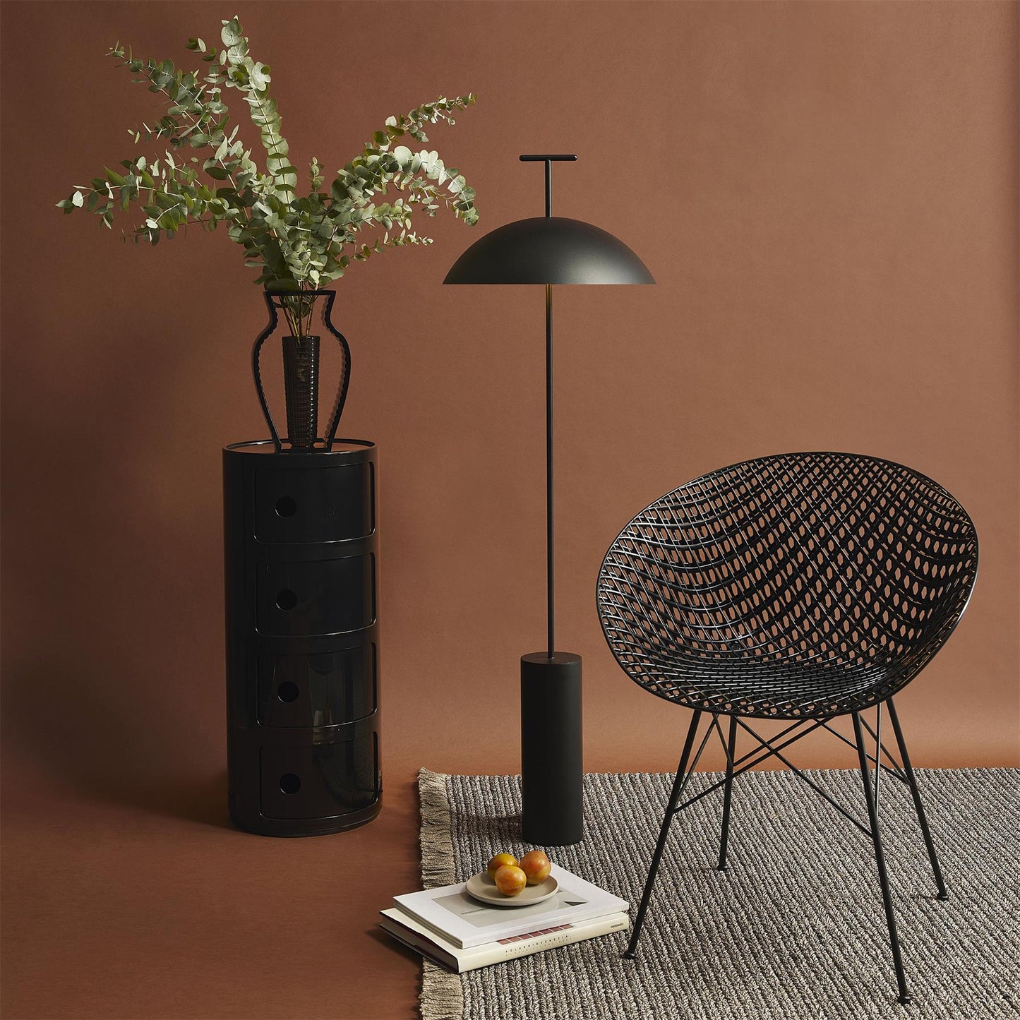 Modern Wood Floor Lamp with 15.7-Inch Shade