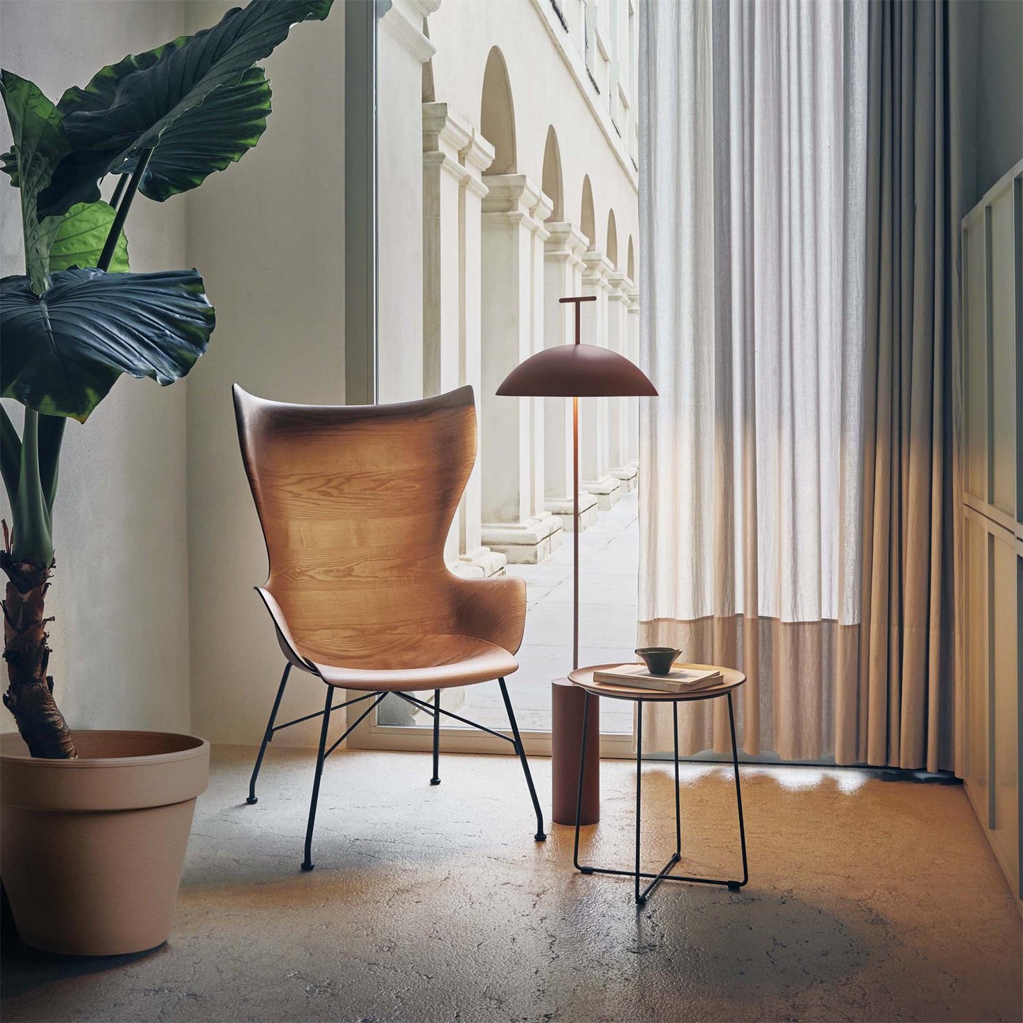 Modern Wood Floor Lamp with 15.7-Inch Shade