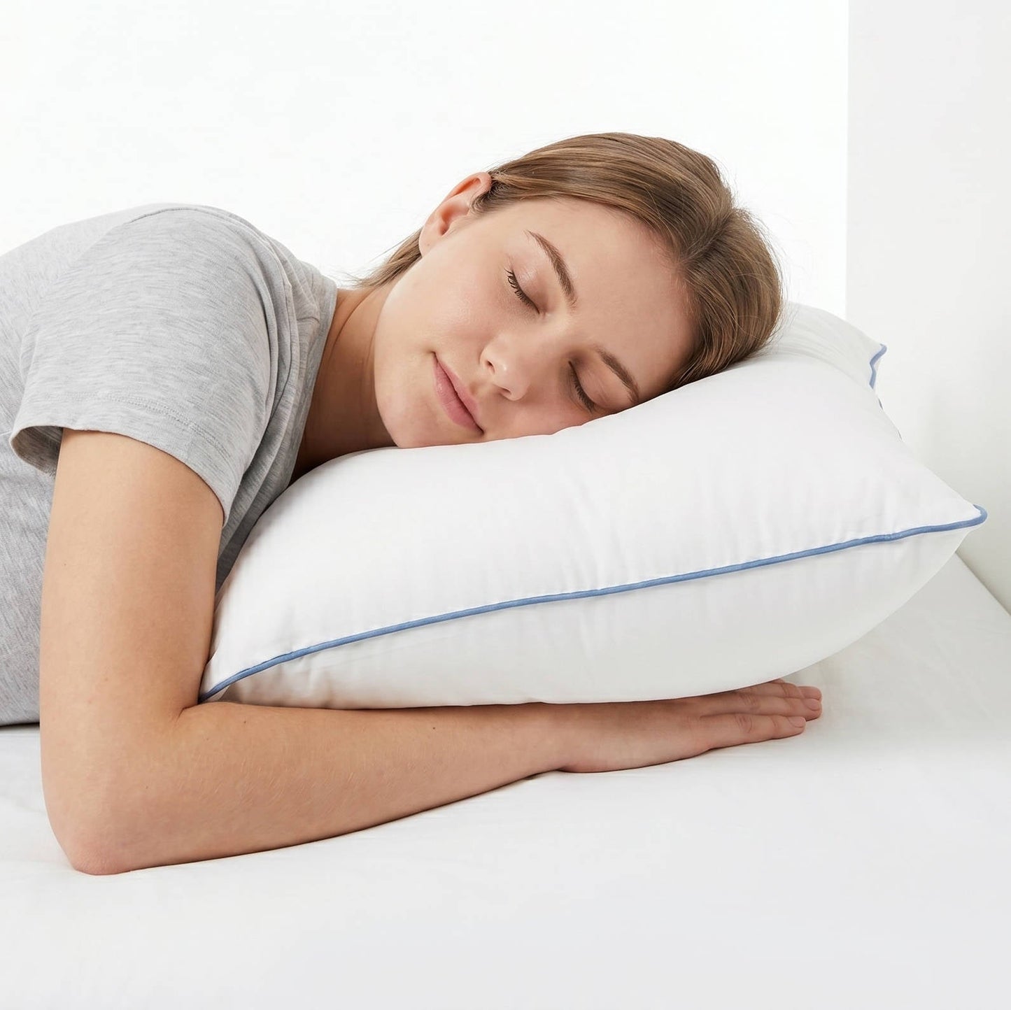 Water-Resistant Down Alternative Bed Pillow with Stain Protection