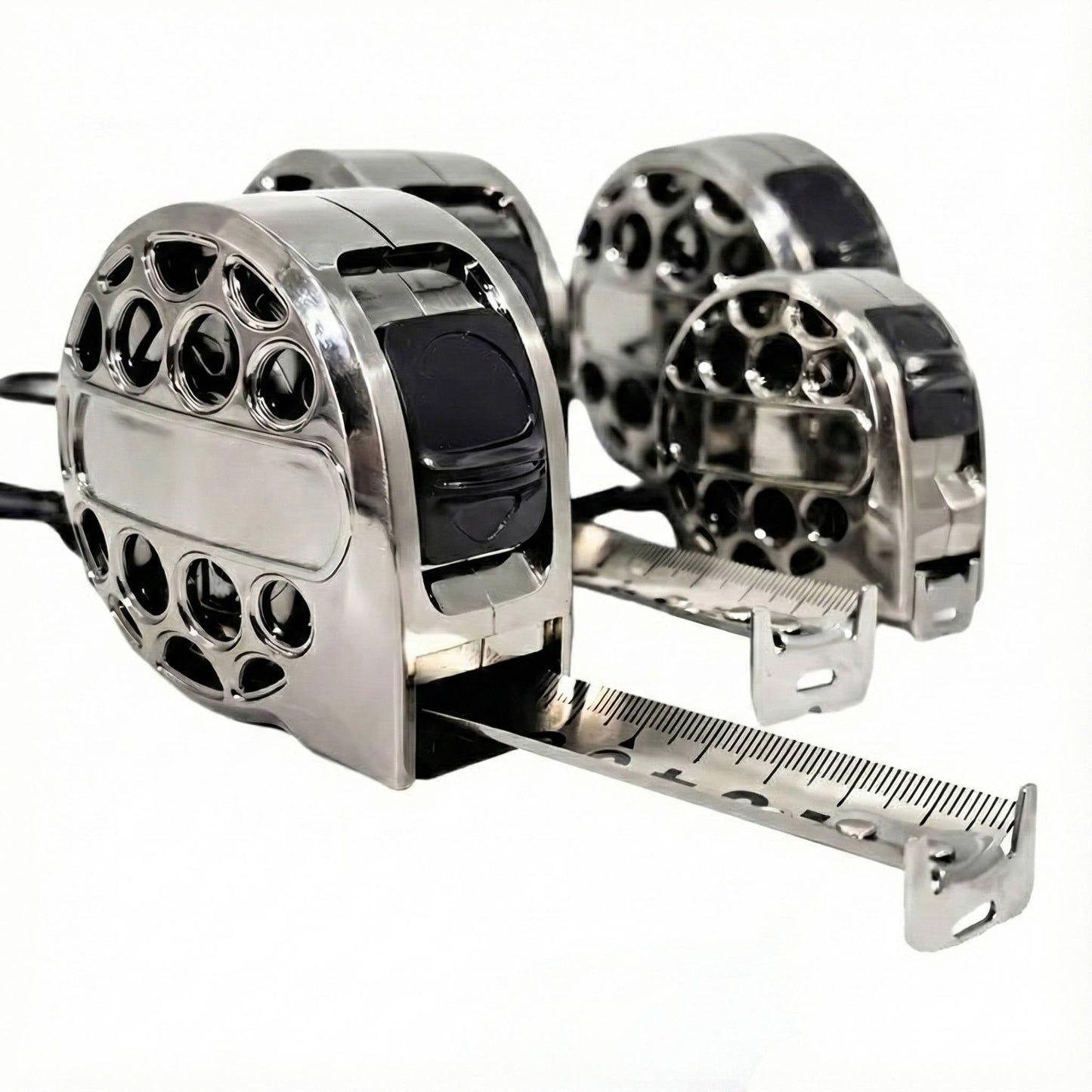Carved Stainless Steel Measuring Tape with Autolock - 9.8ft, 16.4ft, 24.6ft Options