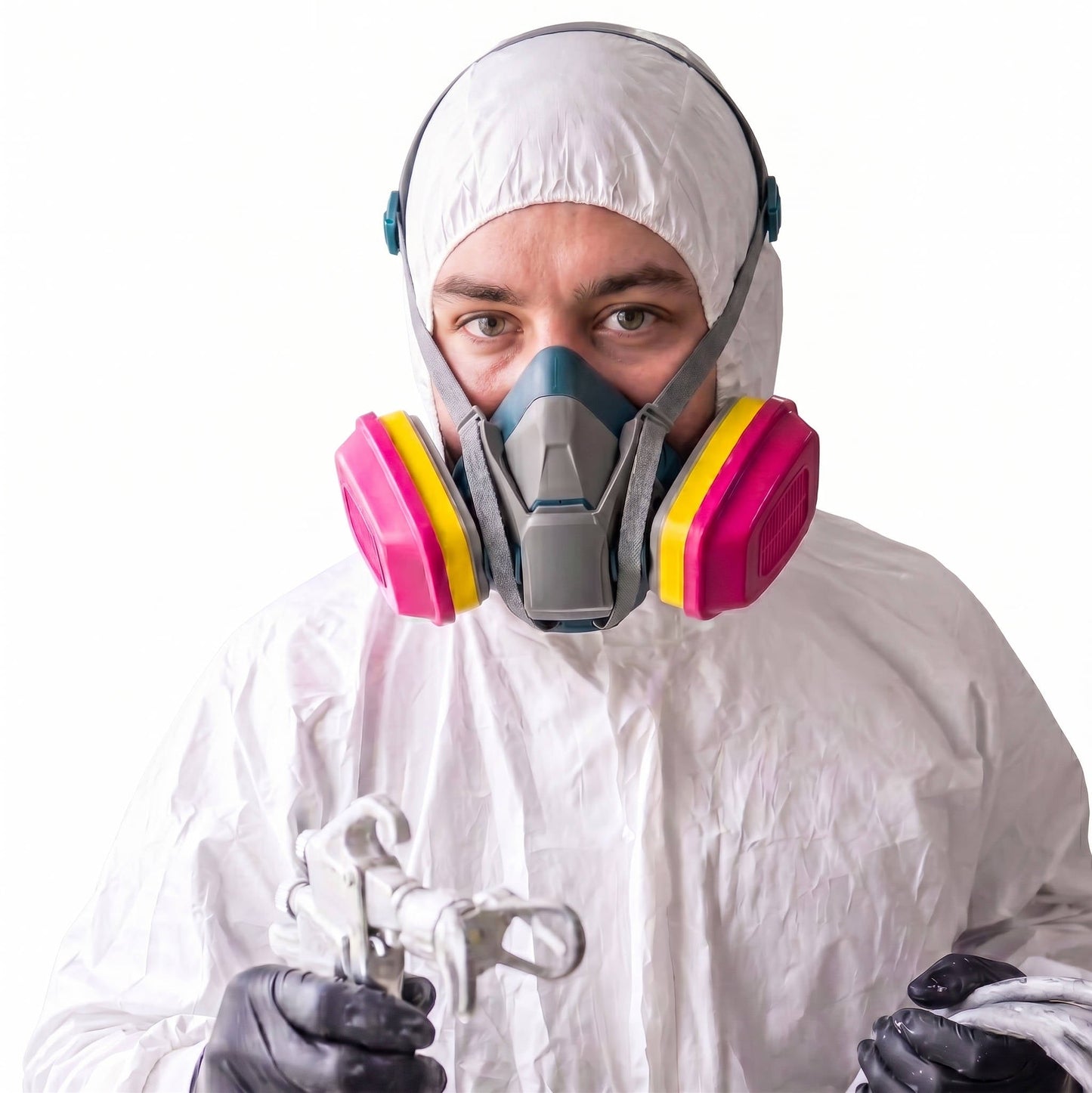 Multi-Purpose Reusable Respirator Mask with Quick Latch and NIOSH 60923 OV/AG/P100 Cartridge, Medium Size