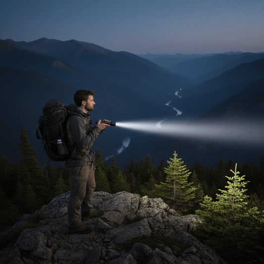 Powerful LED Flashlight with 100,000 Lumens, USB Charging & Waterproof Zoom Design