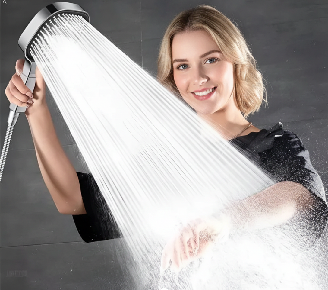 High Pressure Shower Head with Turbo Boost and Filtration