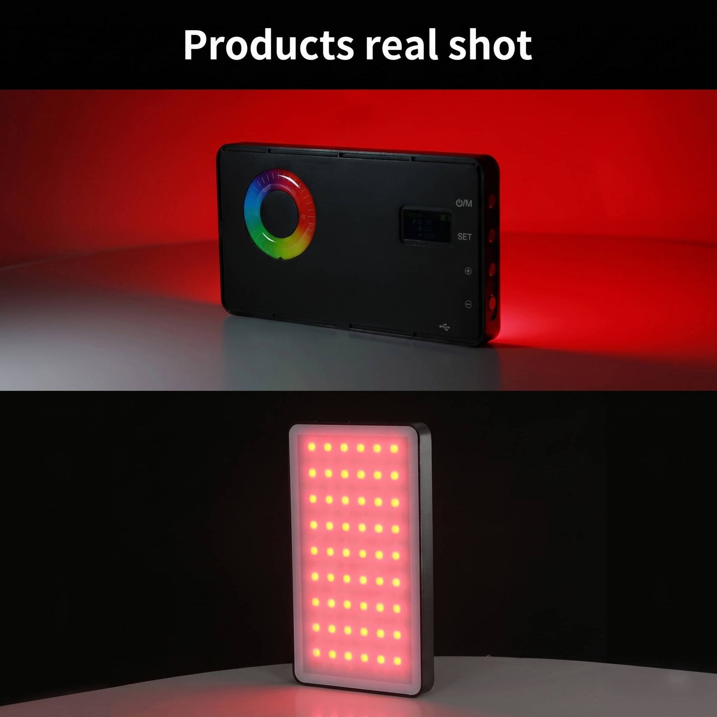 USB Rechargeable RGB Photography Light for Live Streaming and Vlogging