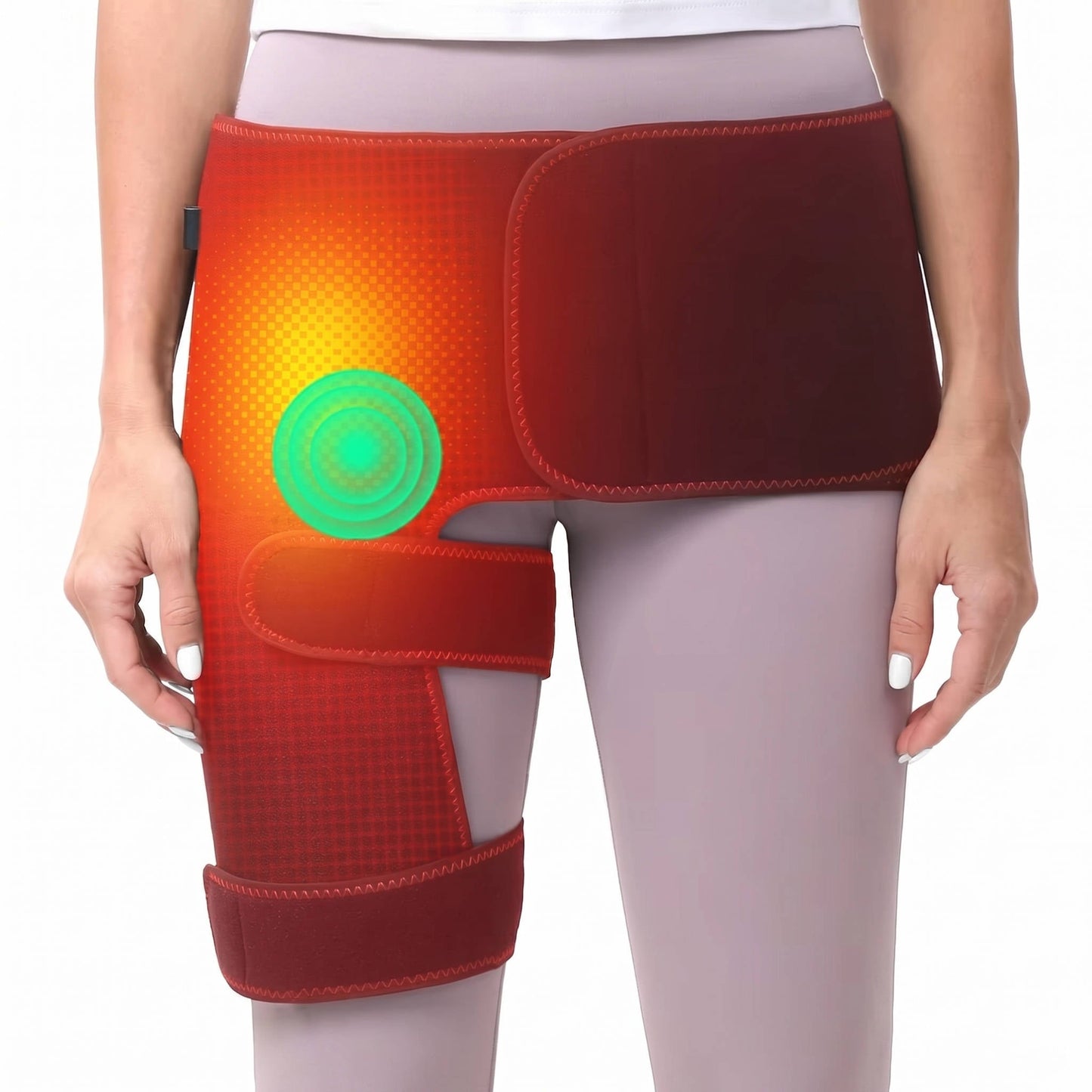 Electric Heating Wrap for Hip and Lower Back with Graphene, Adjustable Heat & Vibration Modes, Auto Shutoff