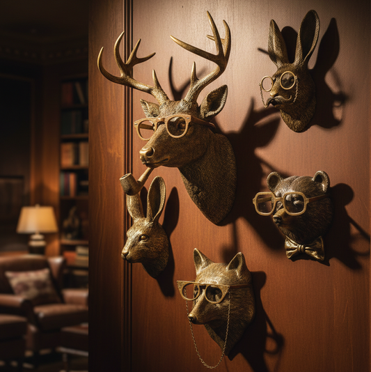 Rustic Stag Head Wall Mount Decor