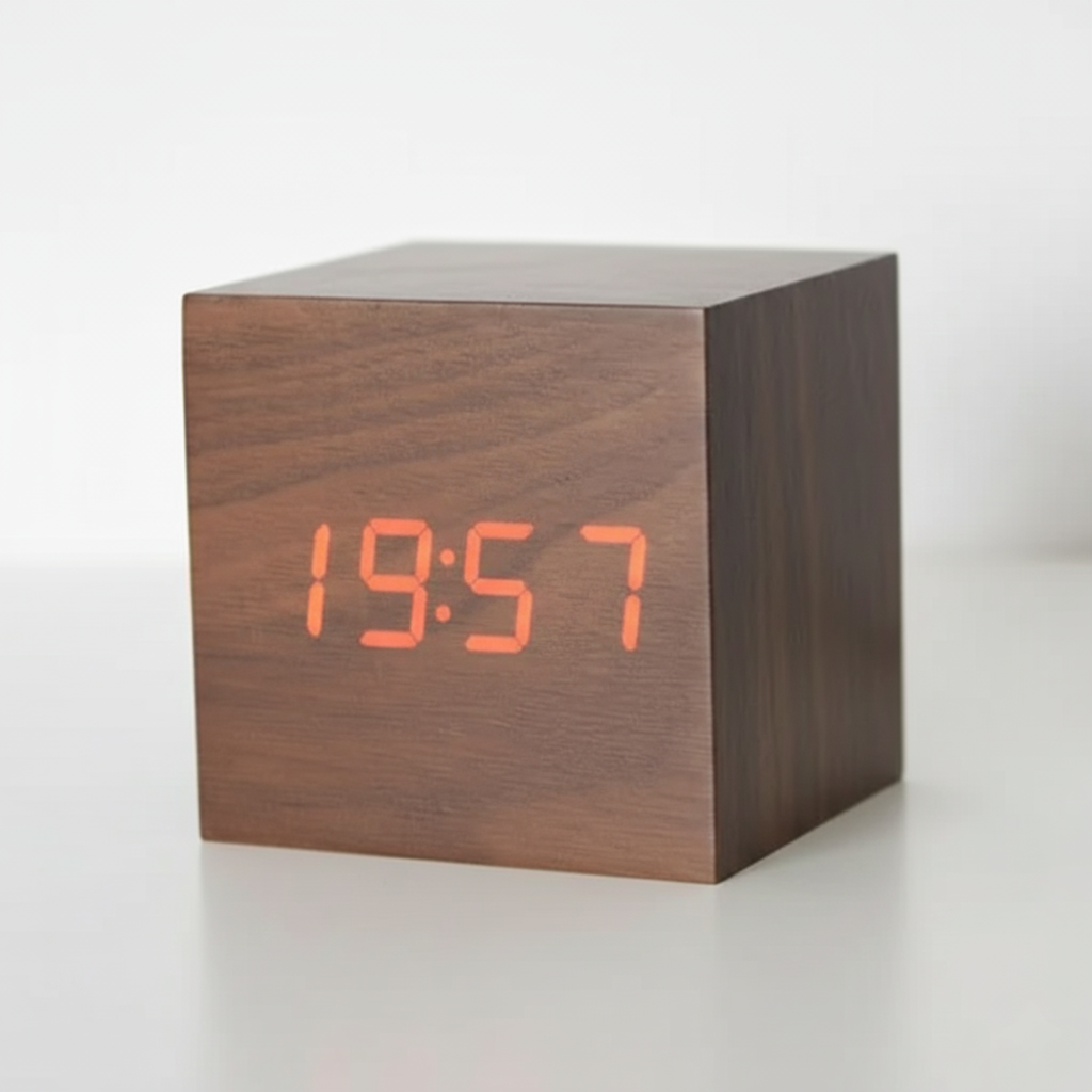 Minimalist Wood Digital Table Clock